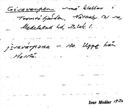 Bild på arkivkortet för arkivposten Gisavarpen