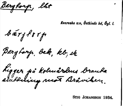 Bild på arkivkortet för arkivposten Bergtorp