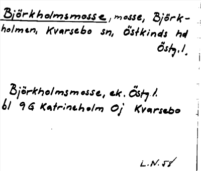 Bild på arkivkortet för arkivposten Björkholmsmosse