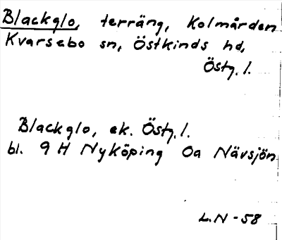 Bild på arkivkortet för arkivposten Blackglo