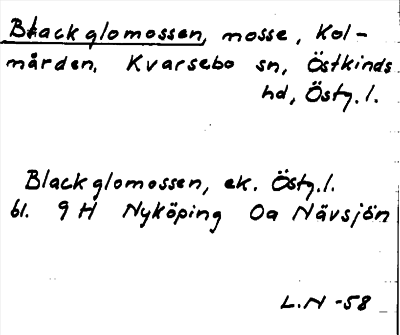 Bild på arkivkortet för arkivposten Blackglomossen