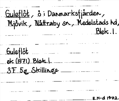 Bild på arkivkortet för arkivposten Guleflöt