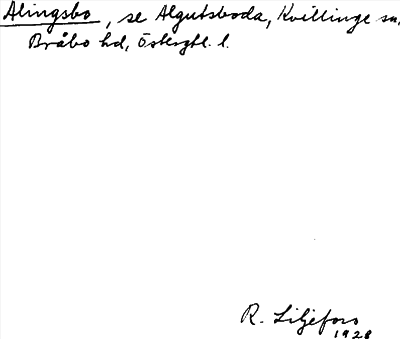 Bild på arkivkortet för arkivposten Alingsbo, se Algutsboda