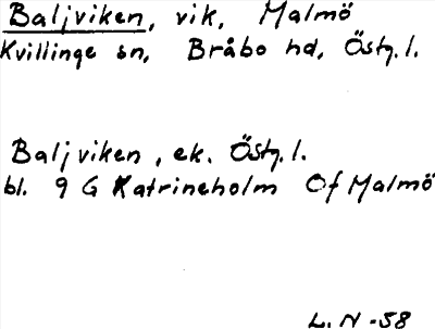 Bild på arkivkortet för arkivposten Baljviken