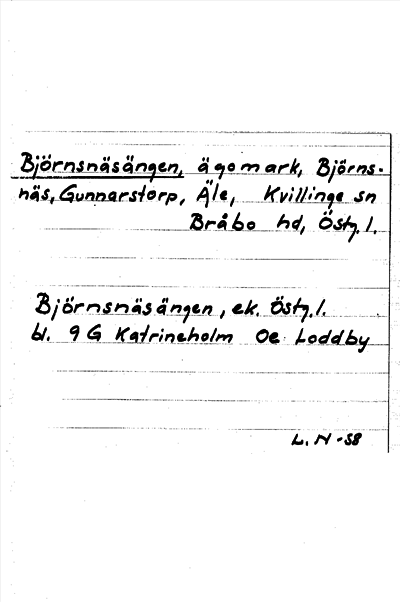 Bild på arkivkortet för arkivposten Björnnäsängen
