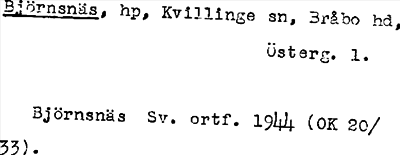Bild på arkivkortet för arkivposten Björnsnäs