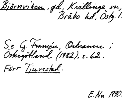 Bild på arkivkortet för arkivposten Björnviken