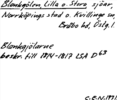 Bild på arkivkortet för arkivposten Blankgölen, Lilla o. Stora