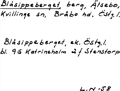 Bild på arkivkortet för arkivposten Blåsippeberget