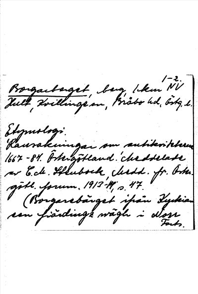 Bild på arkivkortet för arkivposten Borgarberget