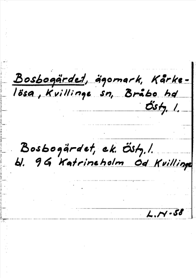 Bild på arkivkortet för arkivposten Bosbogärdet
