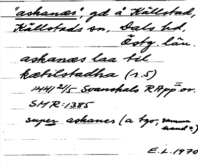 Bild på arkivkortet för arkivposten »askanæs»