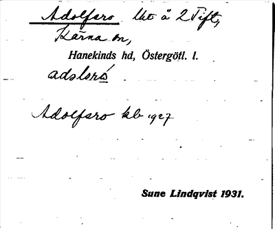 Bild på arkivkortet för arkivposten Adolfsro