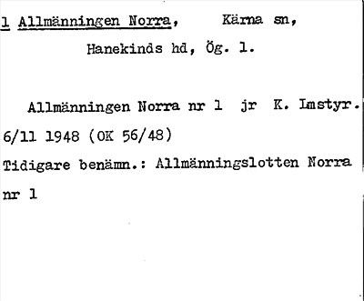 Bild på arkivkortet för arkivposten Allmänningen Norra