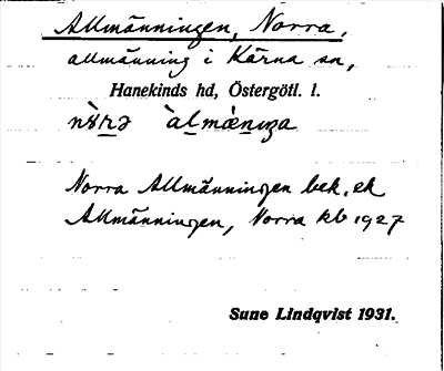 Bild på arkivkortet för arkivposten Allmänningen, Norra
