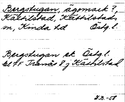 Bild på arkivkortet för arkivposten Bergstugan