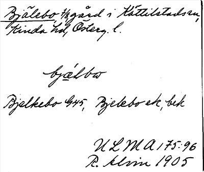Bild på arkivkortet för arkivposten Bjälebo