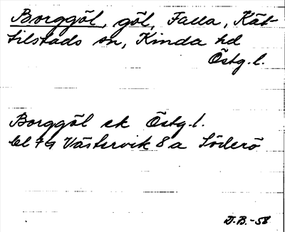 Bild på arkivkortet för arkivposten Borggöl