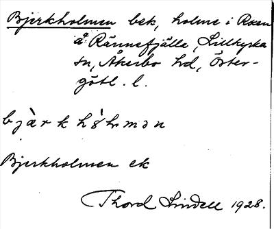 Bild på arkivkortet för arkivposten Bjerkholmen