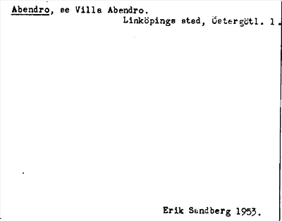 Bild på arkivkortet för arkivposten Abendro, se Villa Abendro