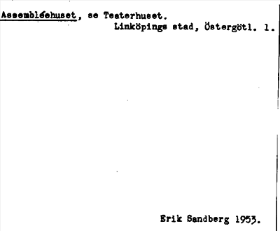 Bild på arkivkortet för arkivposten Assembléehuset, se Teaterhuset