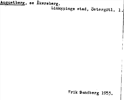 Bild på arkivkortet för arkivposten Augustberg, se Åkersberg