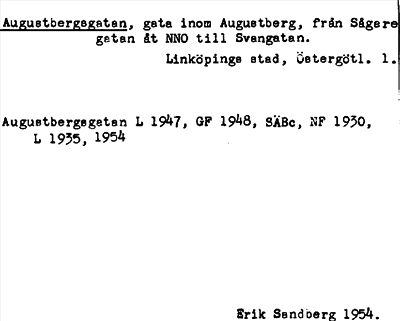 Bild på arkivkortet för arkivposten Augustbergsgatan
