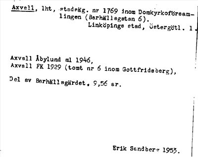 Bild på arkivkortet för arkivposten Axvall