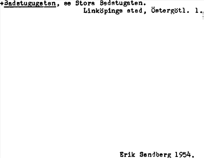 Bild på arkivkortet för arkivposten +Badstugatan, se Stora Badstugatan
