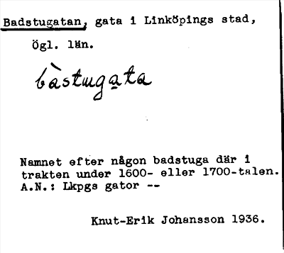 Bild på arkivkortet för arkivposten Badstugatan