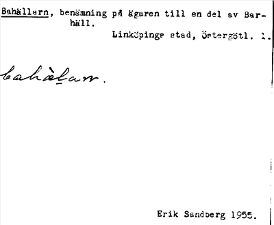Bild på arkivkortet för arkivposten Bahällarn