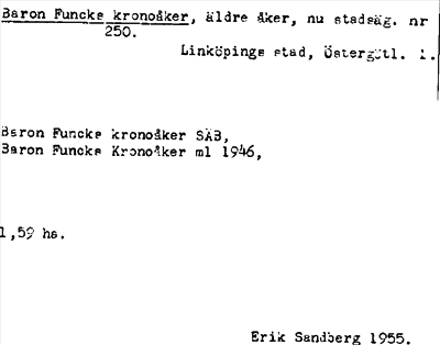 Bild på arkivkortet för arkivposten Baron Funcke Kronoåker