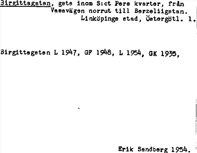 Bild på arkivkortet för arkivposten Birgittagatan