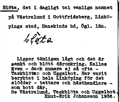 Bild på arkivkortet för arkivposten Blöta