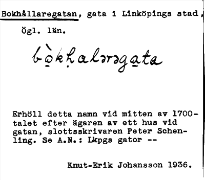 Bild på arkivkortet för arkivposten Bokhållaregatan