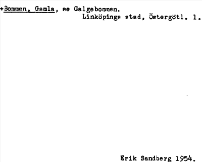Bild på arkivkortet för arkivposten +Bommen, Gamla, se Galgebommen