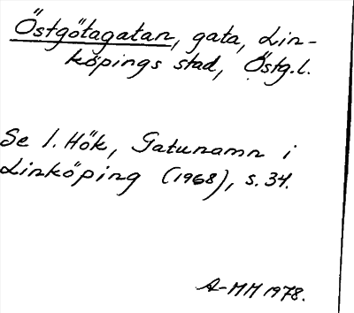 Bild på arkivkortet för arkivposten Östgötagatan