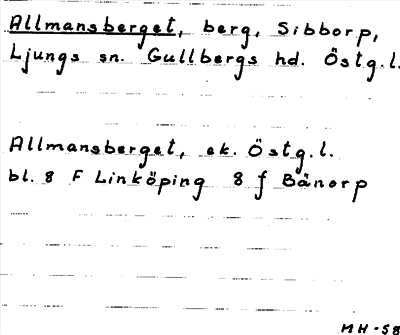 Bild på arkivkortet för arkivposten Allmansbeget