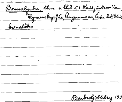 Bild på arkivkortet för arkivposten Bonnalycke