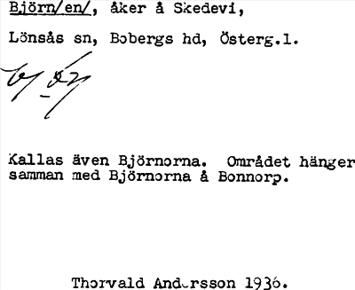 Bild på arkivkortet för arkivposten Björn/en/
