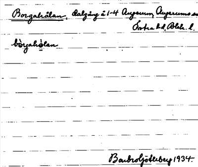 Bild på arkivkortet för arkivposten Borgahålan