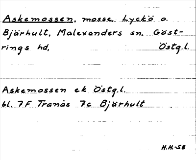 Bild på arkivkortet för arkivposten Askemossen