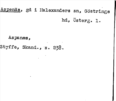 Bild på arkivkortet för arkivposten Aspenäs