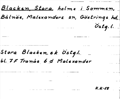 Bild på arkivkortet för arkivposten Blacken, Stora
