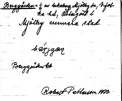 Bild på arkivkortet för arkivposten Berggården