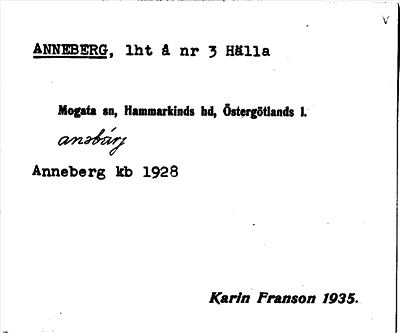 Bild på arkivkortet för arkivposten Anneberg
