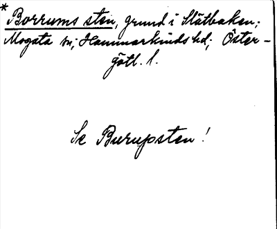 Bild på arkivkortet för arkivposten *Borrums sten