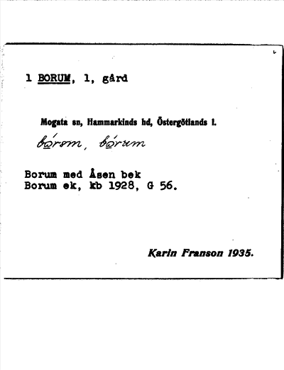 Bild på arkivkortet för arkivposten Borum