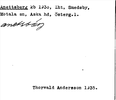 Bild på arkivkortet för arkivposten Anettsberg