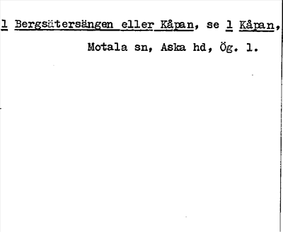 Bild på arkivkortet för arkivposten Bergsätersängen eller Kåpan, se Kåpan